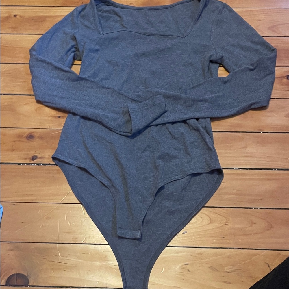 Amazon Charcoal Long Sleeve Bodysuit